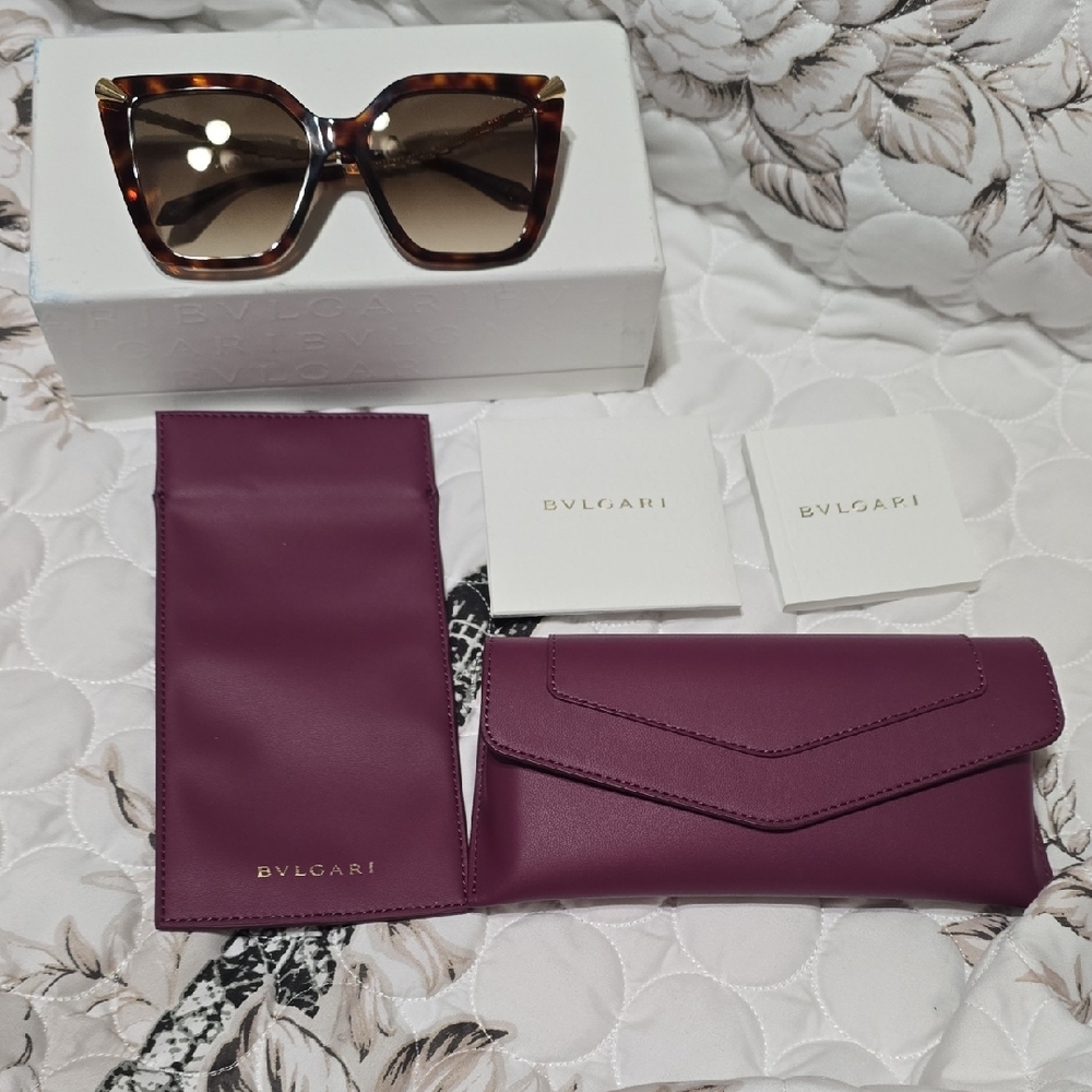 Bvlgari Serpenti Designer Sunglasses-tortoise Shell Frame With 2  Cases